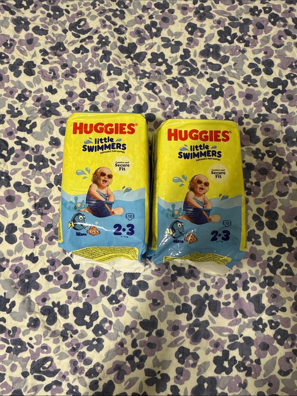 Huggies Little Swimmers Size 2-3 Kids Swim Diaper - Yellow/Blue